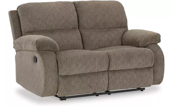 scranto oak reclining loveseat by ashley
