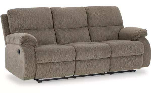 scranto oak reclining sofa by ashley