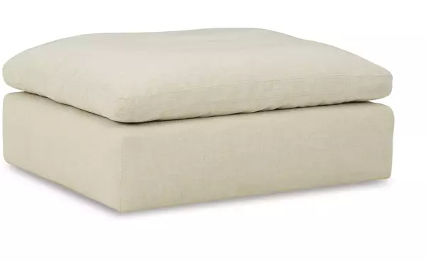 tanavi linen oversized accent ottoman by ashley
