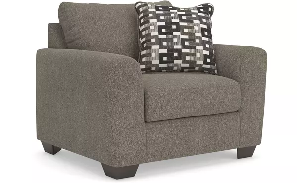triston-peaks suede chair and a half by ashley