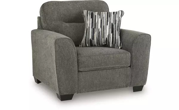 olten graphite chair and a half by ashley