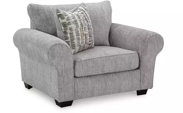 westin lake pewter chair and a half by ashley