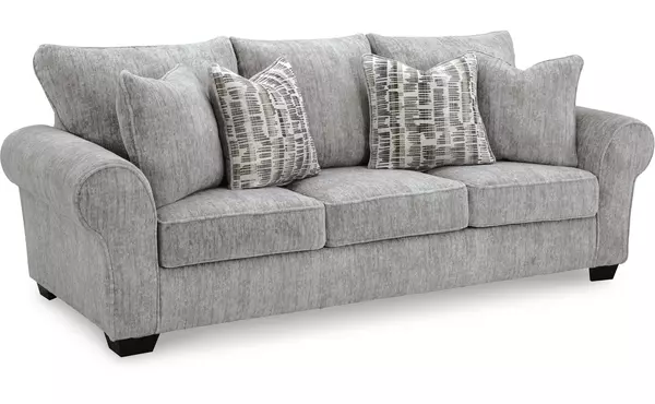 westin lake pewter sofa by ashley