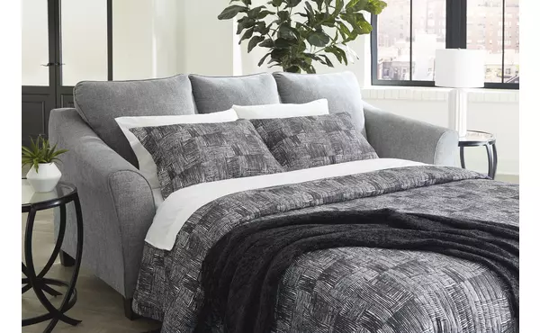 mathonia smoke queen sofa sleeper by ashley