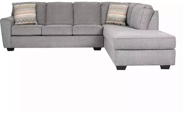 dudlee smoke raf corner chaise by ashley