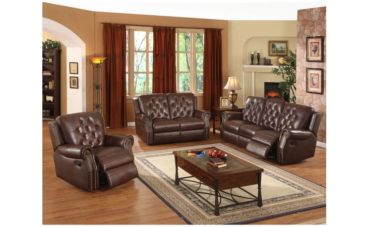 Leather RECLINING LOVESEAT DECORA  8879L