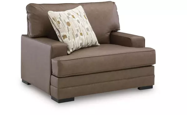 villacourt caramel chair and a half by ashley