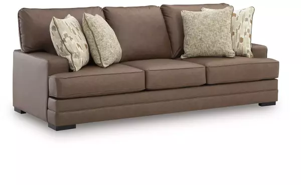 villacourt caramel sofa by ashley