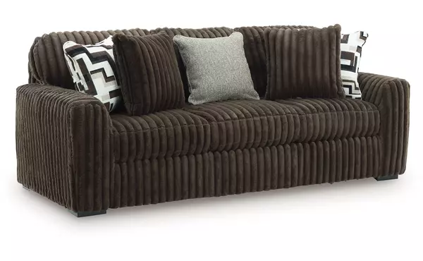 midnight-madness chocolate sofa by ashley