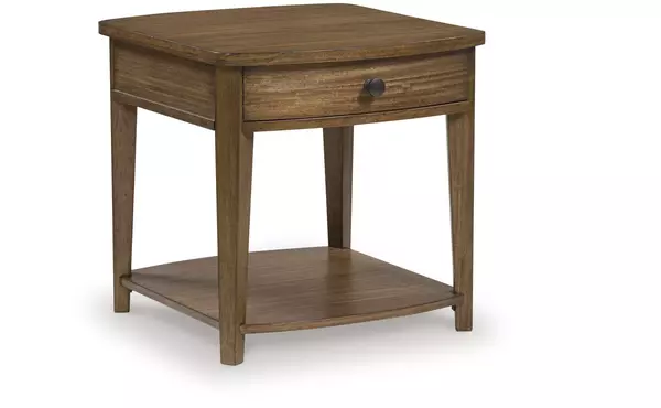 burkbyer brown rectangular end table by ashley