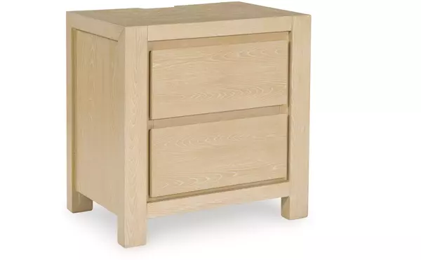 whittgate light brown two drawer night stand by ashley