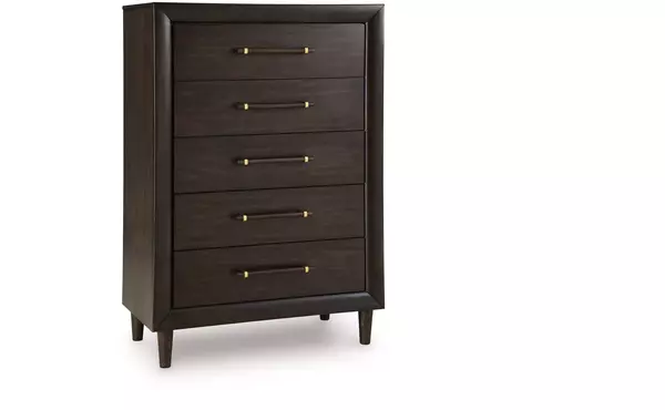 dantenton merlot five drawer chest by ashley