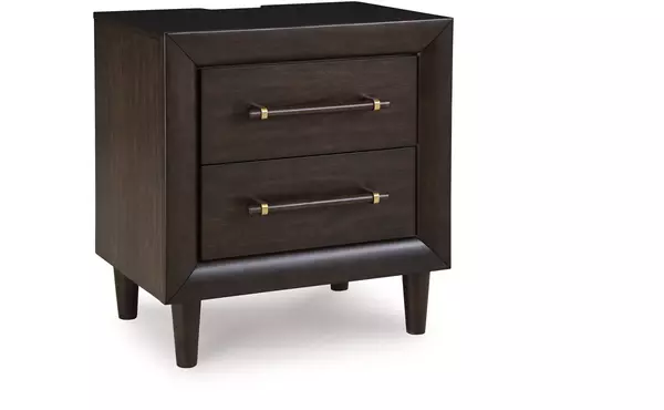dantenton merlot two drawer night stand by ashley