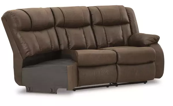 trail boys walnut raf reclining loveseat by ashley