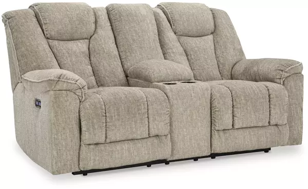 hindmarsh stone pwr rec loveseat/con/adj hdrst by ashley
