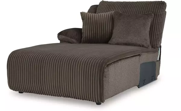 top tier chocolate laf press back chaise by ashley