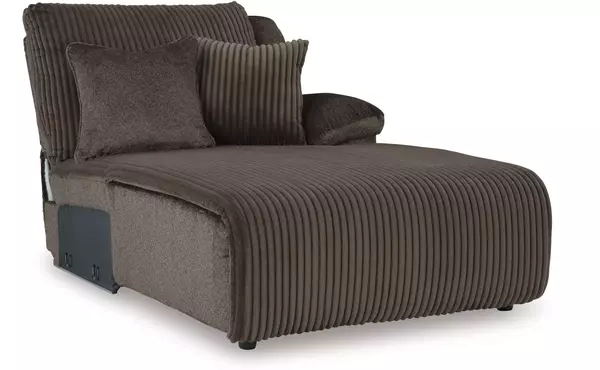 top tier chocolate raf press back chaise by ashley