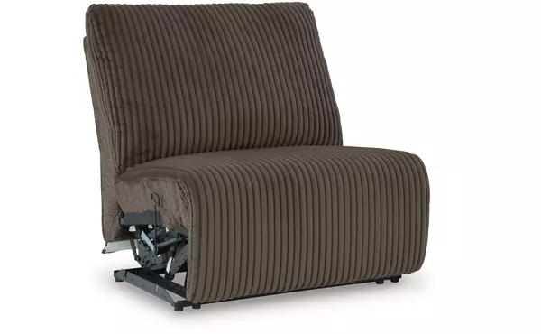 top tier chocolate armless recliner by ashley