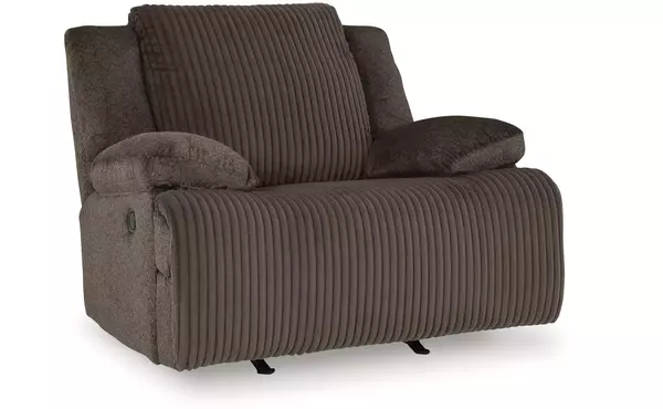 top tier chocolate rocker recliner by ashley