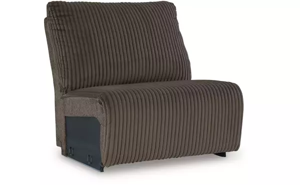 top tier chocolate armless chair by ashley