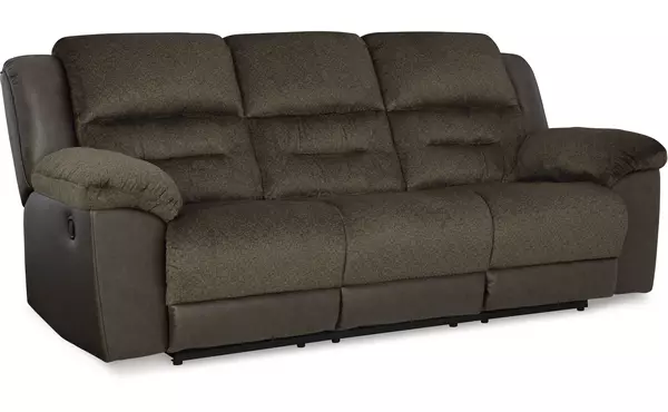 dorman chocolate reclining sofa by ashley