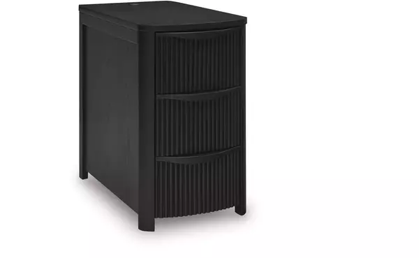 camdill black chair side end table by ashley