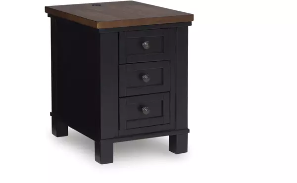 wildenauer brown/black chair side end table by ashley