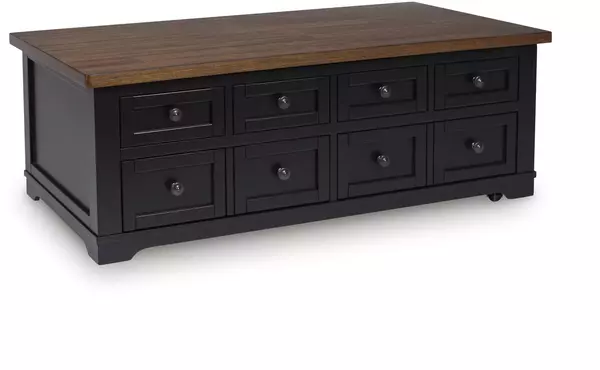 wildenauer brown/black lift top cocktail table by ashley