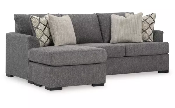 hartford pewter sofa chaise by ashley