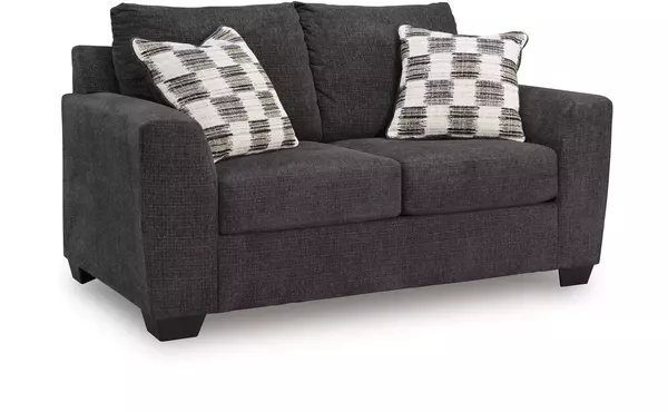 loreo ebony loveseat by ashley