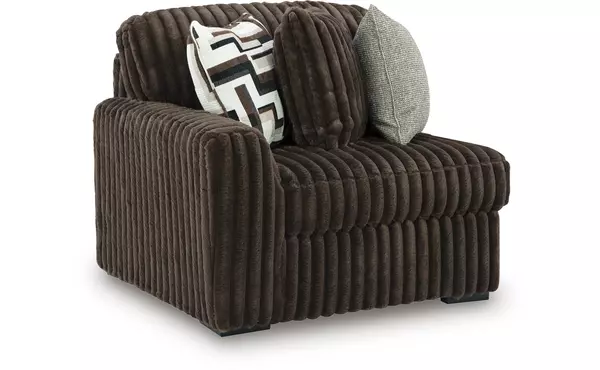 midnight-madness chocolate laf corner chair by ashley