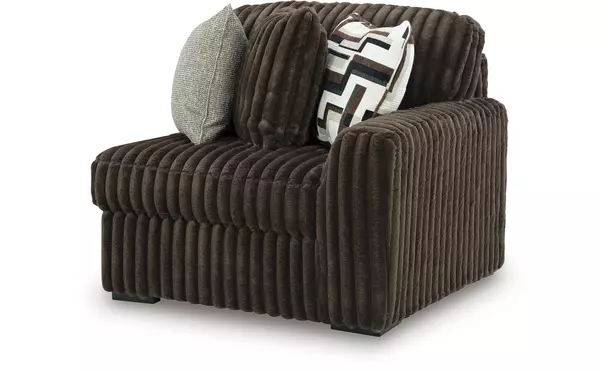 midnight-madness chocolate raf corner chair by ashley