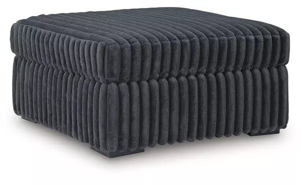 midnight-madness gunmetal oversized accent ottoman by ashley