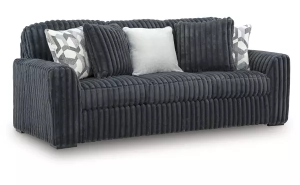 midnight-madness gunmetal sofa by ashley