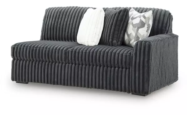 midnight-madness gunmetal raf sofa by ashley