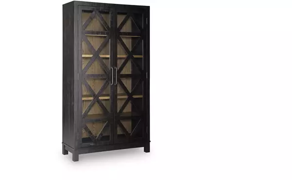 christop black/brown accent cabinet by ashley