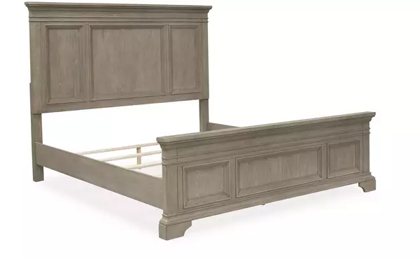 vallardia light grayish brown queen/king panel rails by ashley