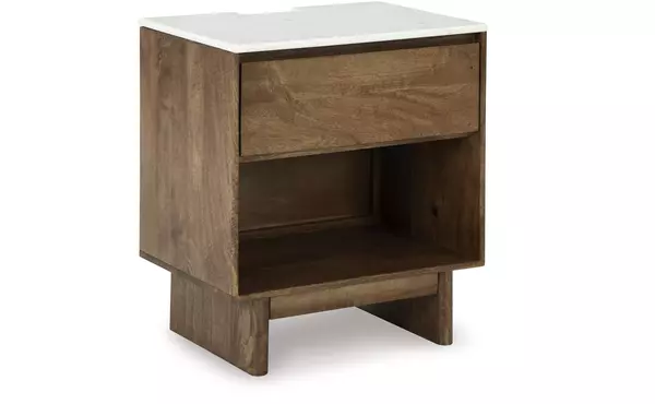 isanti light brown one drawer night stand by ashley