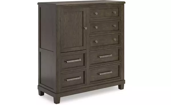 hillcott dark brown door chest by ashley