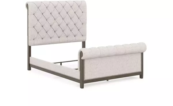 hillcott dark brown queen uph hdbd/ftbd/slats by ashley