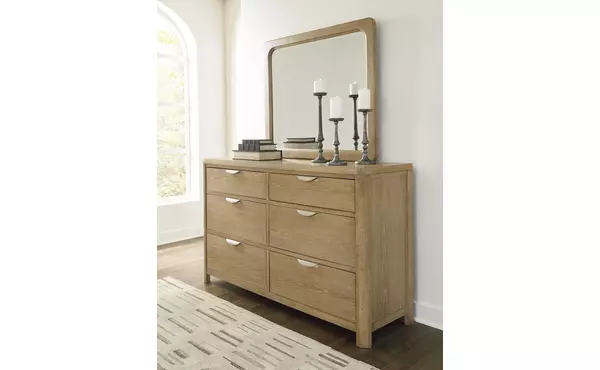 rencott light brown bedroom mirror by ashley