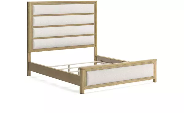 rencott light brown california king rails by ashley