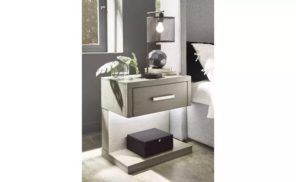 fawnburg gray one drawer night stand by ashley