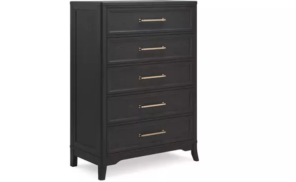 welltern black five drawer chest by ashley