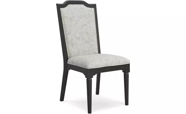 welltern black dining uph side chair (2/cn) by ashley