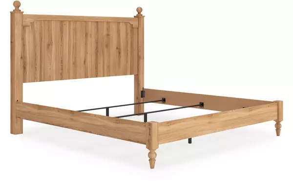 aleaport warm brown king panel headboard by ashley