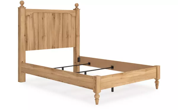 aleaport warm brown full panel footboard w/rails by ashley