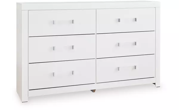 maeling white six drawer dresser by ashley