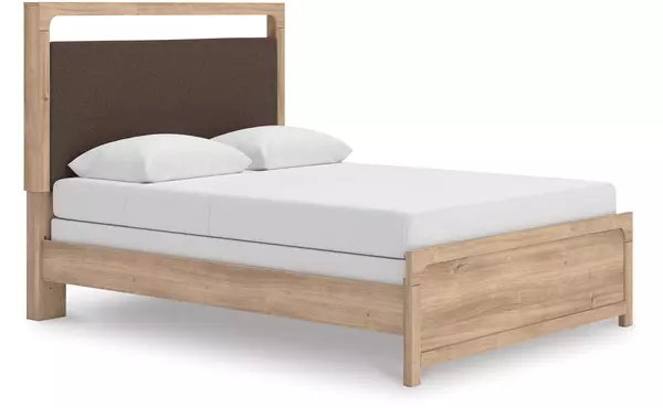 kinlanni tan queen panel footboard by ashley