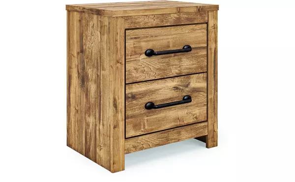 maystonna brown two drawer night stand by ashley
